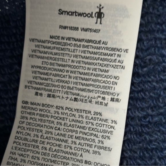 Smartwool Men’s Recycled Terry Pant Size Large Dark Denim Blue New - Picture 8 of 9